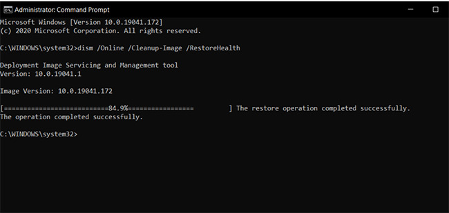 Ejecuta la herramienta DISM