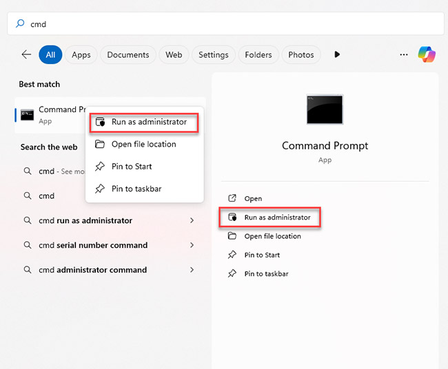 Ejecutar como administrador.