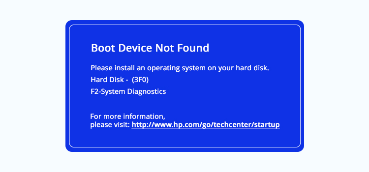 Error: no se encuentra el dispositivo de arranque