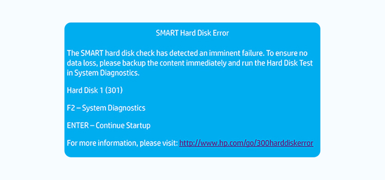 Error 301 del disco duro