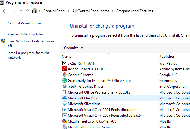 desinstalar o guardar el programa