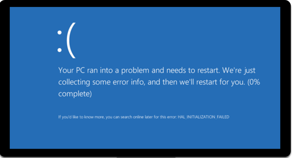 El ordenador ha detectado un problema y es necesario reiniciarlo