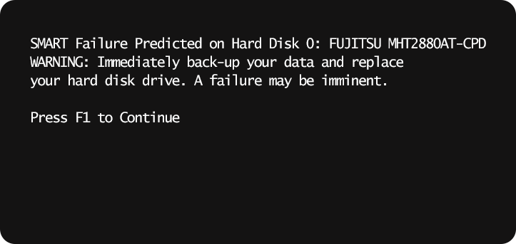 Error de disco duro SMART
